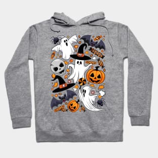 Ghosts Spooky and Creepy Cute Monsters Hoodie